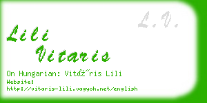 lili vitaris business card